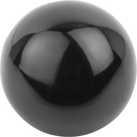 KIPP Ball Knob Smooth Version DIN319 Extended, D1=25, D=6, Form:M Hole, Thermoset Black K0159.32506